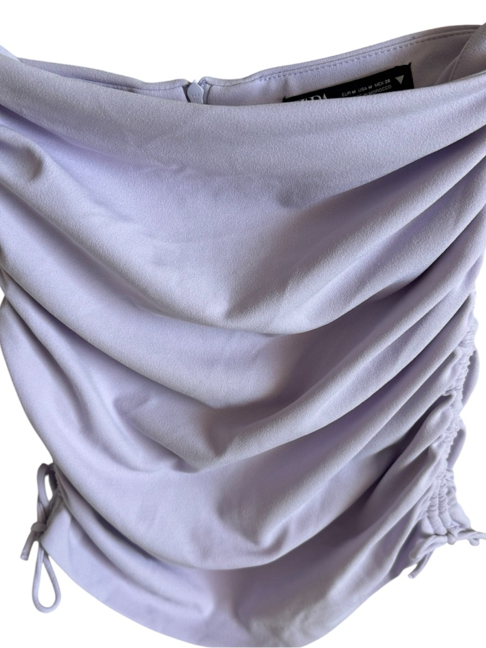 Zara Lilac Draped Tube Top